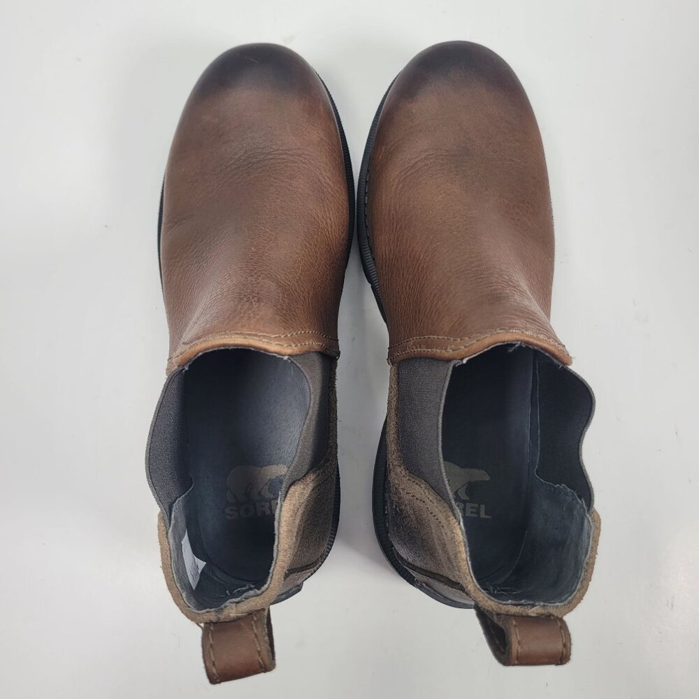 Sorel Men's Brown Leather Ankle Chelsea Boots NM3839-269 US Size 7.5 - Picture 6 of 8